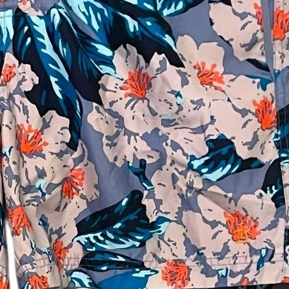 Original Penguin Multicolor Tropical Floral Blue Swim Shorts Trunks